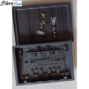 2 Port Plastic Fiber Termination Box (2 way), For ISP (Pack of 6 )